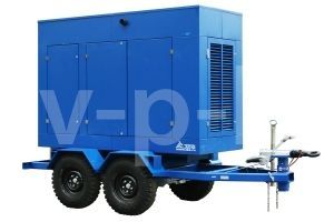 Дизельный генератор ТСС АД-450С-Т400-1РМ17 в погодозащитном кожухе на прицепе  фото