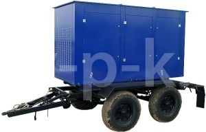 Дизельный генератор ТСС АД-520С-Т400-1РМ9 РПМ на прицепе с АВР