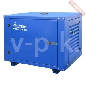 Бензиновый генератор ТСС SGG 7500Е3A в погодозащитном кожухе  передвижной фото