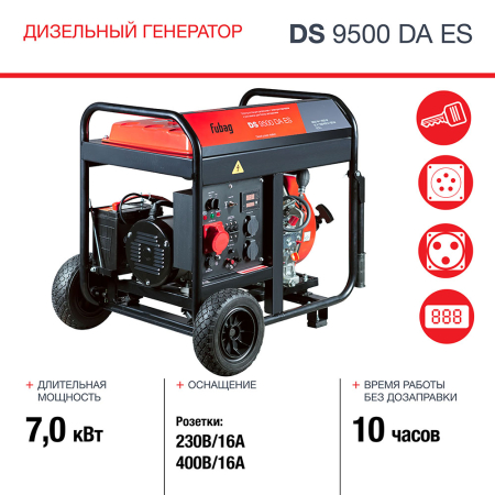 Дизельный генератор  Дизельный генератор трёхфазный FUBAG DS 9500 DA ES
