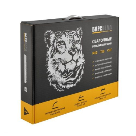 Горелка для полуавтомата БАРС MIG-500 (500 А, ⌀ 1,0-2,4 мм, 5 м, вода)