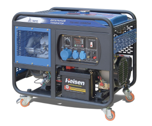 Дизельный генератор ТСС SDG 12000EHA в кожухе  передвижной фото