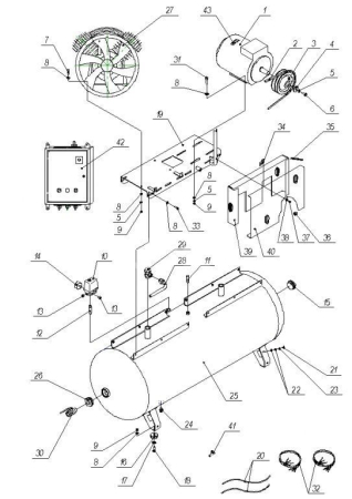 R 3101.00.00.201 Патрубок 3/8"х70 мм для 500v90T